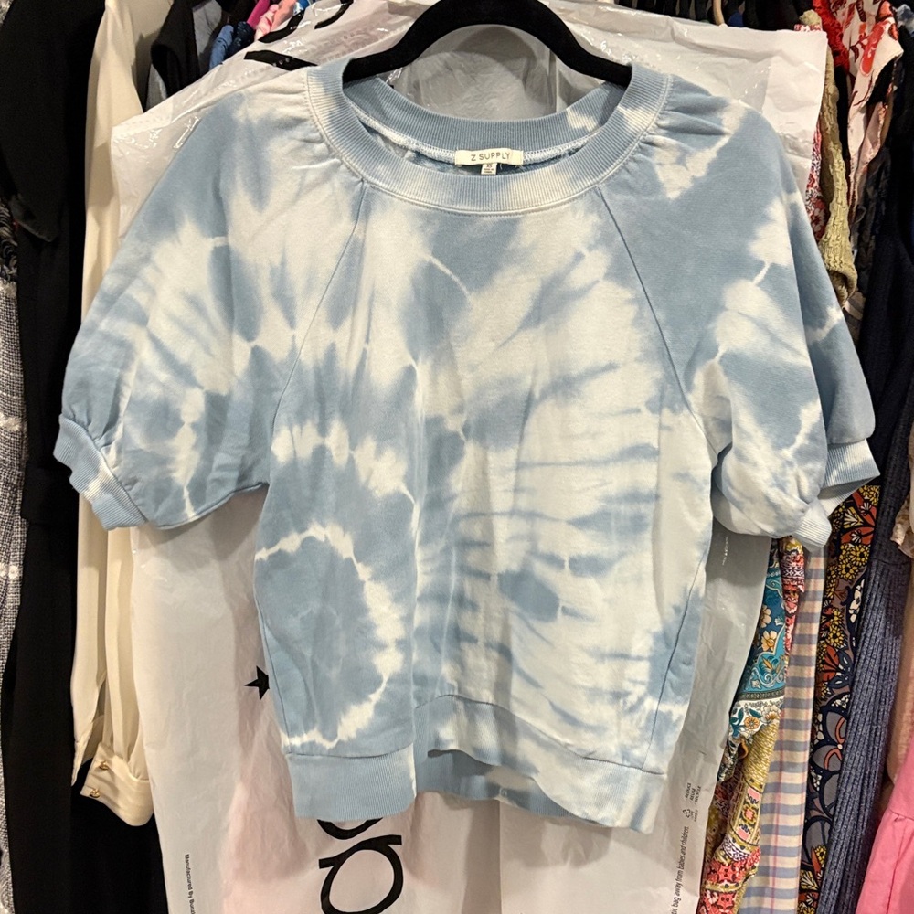 Z Supply Blue Tie-Dye Sweatshirt